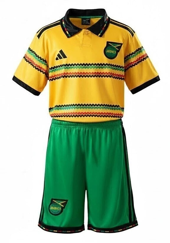 Kit Infantil Jamaica 2026-27 - Amarelo-Verde